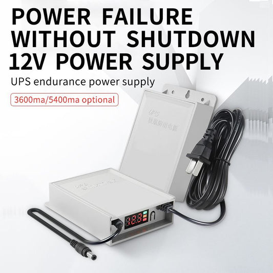 DC-12V Mini UPS upto 4 Hour Battery backup, Fireproof, Waterproof, LED Display, use in wifi Router and cctv cameras and UPS can run on anything with 12 volt